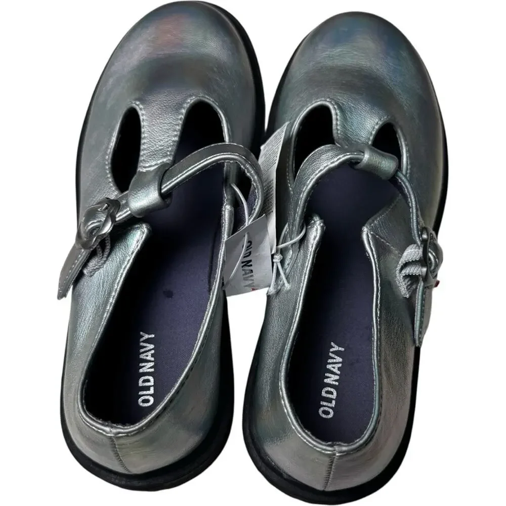 Old Navy Girl's  Secure Strap Low Heel Mary-Jane  Shoes Sz 3 NWT
